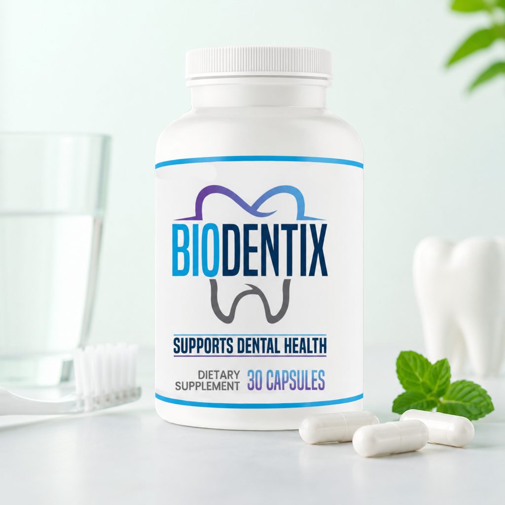 Biodentix supplement bottle close-up